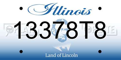 13378T8 Illinois License Plate