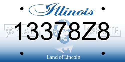 13378Z8 Illinois License Plate