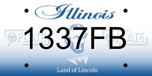 1337FB Illinois License Plate