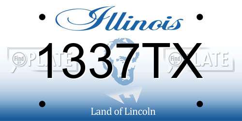 1337TX Illinois License Plate