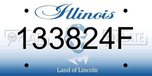 133824F Illinois License Plate