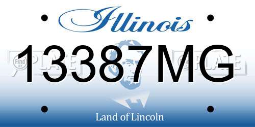 13387MG Illinois License Plate