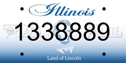 1338889 Illinois License Plate