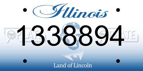 1338894 Illinois License Plate