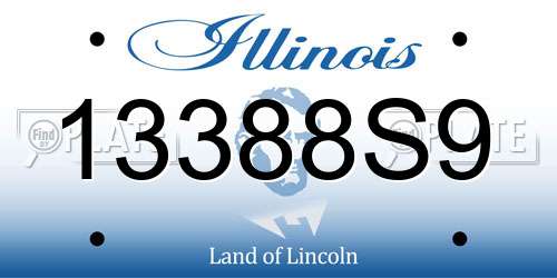 13388S9 Illinois License Plate