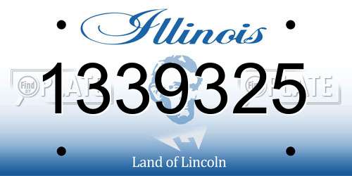 1339325 Illinois License Plate