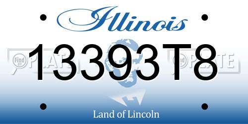 13393T8 Illinois License Plate