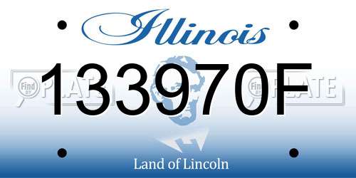 133970F Illinois License Plate