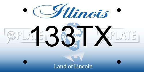 133TX Illinois License Plate