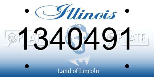 1340491 Illinois License Plate
