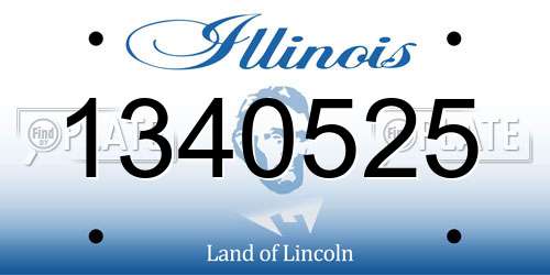 1340525 Illinois License Plate
