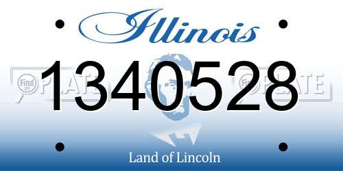 1340528 Illinois License Plate