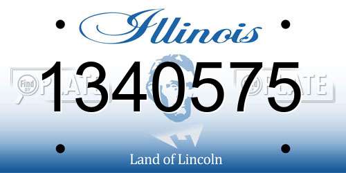 1340575 Illinois License Plate