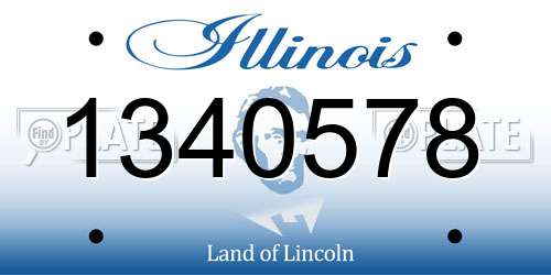 1340578 Illinois License Plate