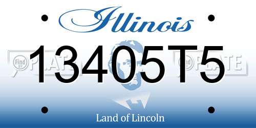 13405T5 Illinois License Plate