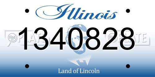 1340828 Illinois License Plate