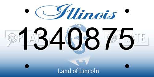 1340875 Illinois License Plate