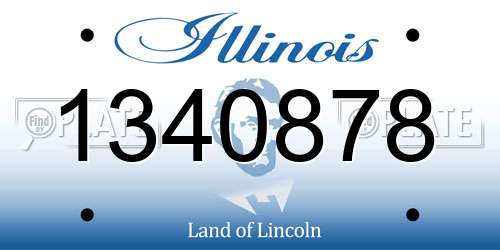 1340878 Illinois License Plate