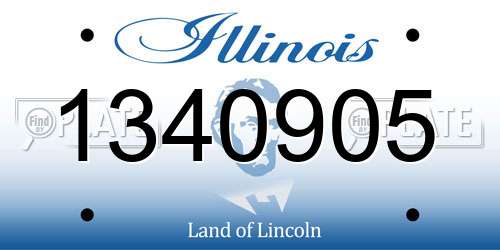 1340905 Illinois License Plate