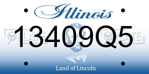 13409Q5 Illinois License Plate