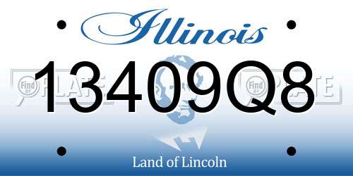 13409Q8 Illinois License Plate