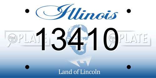 13410 Illinois License Plate