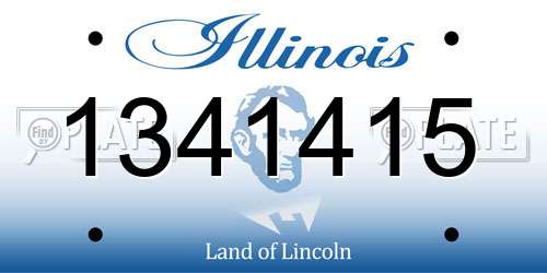 1341415 Illinois License Plate