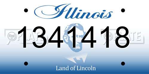 1341418 Illinois License Plate