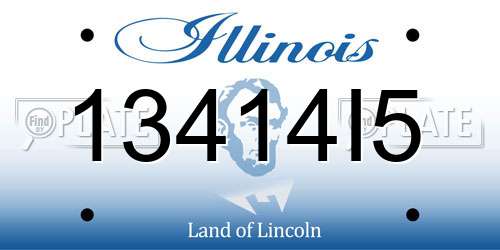 13414I5 Illinois License Plate
