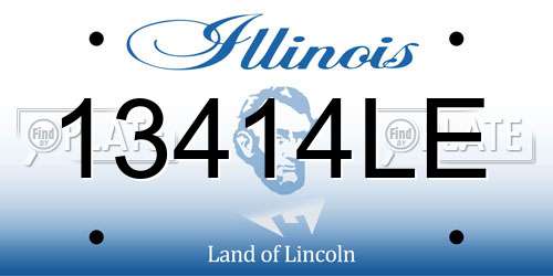 13414LE Illinois License Plate