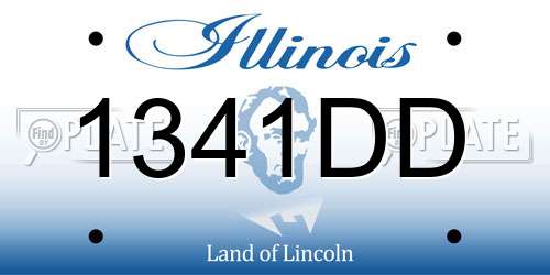 1341DD Illinois License Plate