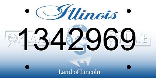 1342969 Illinois License Plate