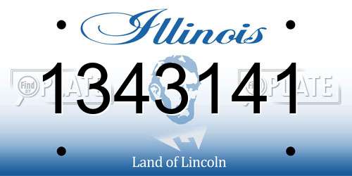 1343141 Illinois License Plate