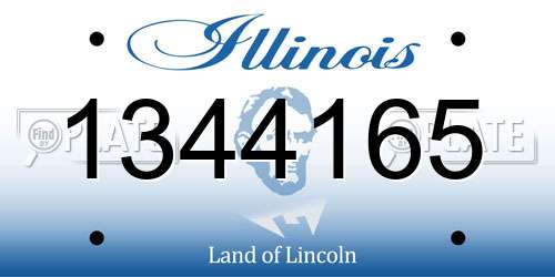 1344165 Illinois License Plate