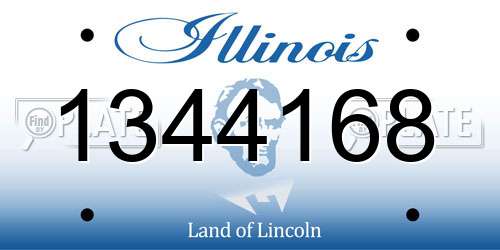 1344168 Illinois License Plate