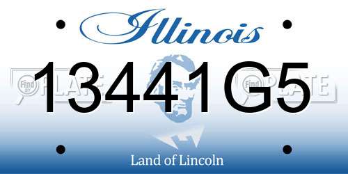 13441G5 Illinois License Plate