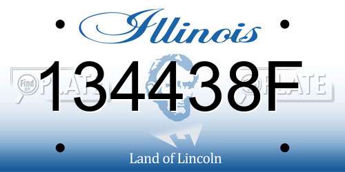 134438F Illinois License Plate