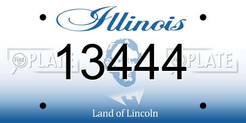 13444 Illinois License Plate