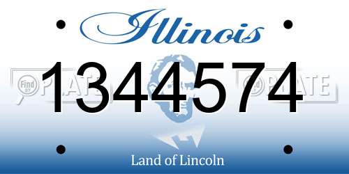 1344574 Illinois License Plate
