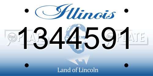 1344591 Illinois License Plate