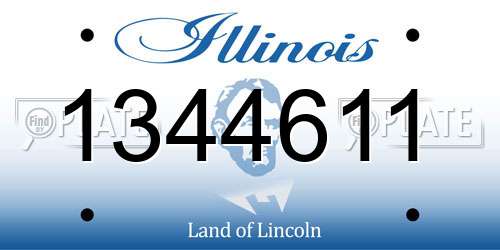 1344611 Illinois License Plate
