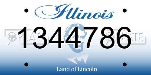 1344786 Illinois License Plate