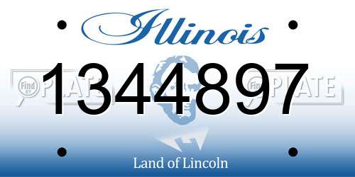 1344897 Illinois License Plate