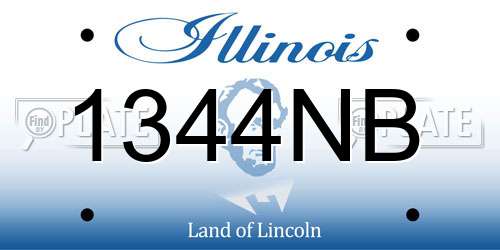 1344NB Illinois License Plate