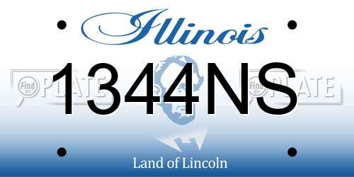 1344NS Illinois License Plate
