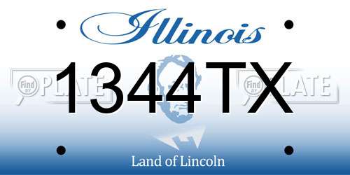 1344TX Illinois License Plate