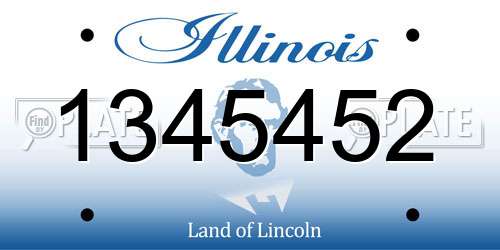 1345452 Illinois License Plate