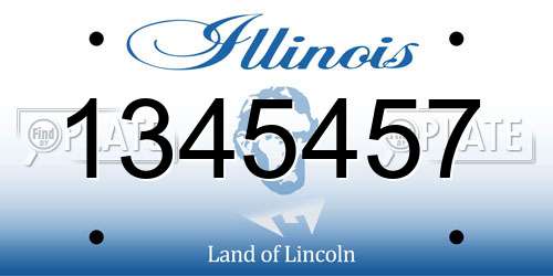 1345457 Illinois License Plate