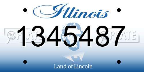 1345487 Illinois License Plate