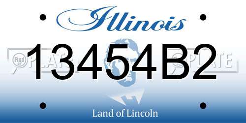 13454B2 Illinois License Plate
